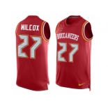 Men's Nike Tampa Bay Buccaneers #27 J.J. Wilcox Limited Red Player Name & Number Tank Top NFL Jersey