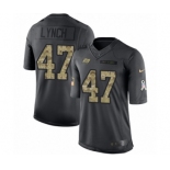 Men's Nike Tampa Bay Buccaneers #47 John Lynch Limited Black 2016 Salute to Service NFL Jersey