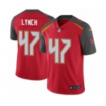 Men's Nike Tampa Bay Buccaneers #47 John Lynch Red Team Color Vapor Untouchable Limited Player NFL Jersey