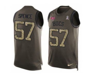 Men's Nike Tampa Bay Buccaneers #57 Noah Spence Limited Green Salute to Service Tank Top NFL Jersey