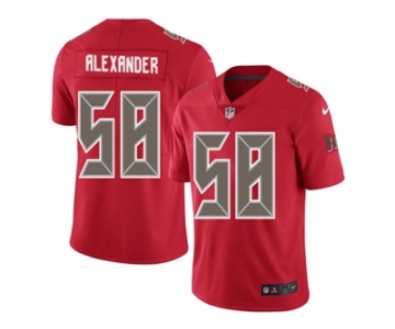 Men's Nike Tampa Bay Buccaneers #58 Kwon Alexander Limited Red Rush NFL Jersey