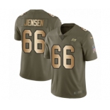 Men's Nike Tampa Bay Buccaneers #66 Ryan Jensen Limited Olive Gold 2017 Salute to Service NFL Jersey