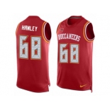 Men's Nike Tampa Bay Buccaneers #68 Joe Hawley Limited Red Player Name & Number Tank Top NFL Jersey