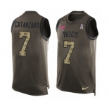 Men's Nike Tampa Bay Buccaneers #7 Chandler Catanzaro Limited Green Salute to Service Tank Top NFL Jersey