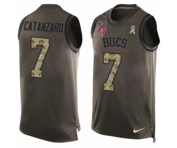 Men's Nike Tampa Bay Buccaneers #7 Chandler Catanzaro Limited Green Salute to Service Tank Top NFL Jersey