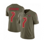 Men's Nike Tampa Bay Buccaneers #7 Chandler Catanzaro Limited Olive 2017 Salute to Service NFL Jersey