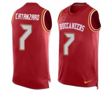 Men's Nike Tampa Bay Buccaneers #7 Chandler Catanzaro Limited Red Player Name & Number Tank Top NFL Jersey