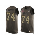 Men's Nike Tampa Bay Buccaneers #74 Ali Marpet Limited Green Salute to Service Tank Top NFL Jersey