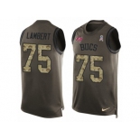 Men's Nike Tampa Bay Buccaneers #75 Davonte Lambert Limited Green Salute to Service Tank Top NFL Jersey