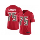 Men's Nike Tampa Bay Buccaneers #75 Davonte Lambert Limited Red Rush NFL Jersey