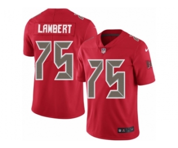 Men's Nike Tampa Bay Buccaneers #75 Davonte Lambert Limited Red Rush NFL Jersey