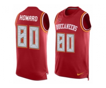 Men's Nike Tampa Bay Buccaneers #80 O. J. Howard Limited Red Player Name & Number Tank Top NFL Jersey