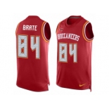 Men's Nike Tampa Bay Buccaneers #84 Cameron Brate Limited Red Player Name & Number Tank Top NFL Jersey