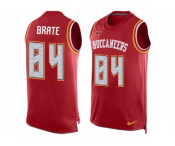 Men's Nike Tampa Bay Buccaneers #84 Cameron Brate Limited Red Player Name & Number Tank Top NFL Jersey