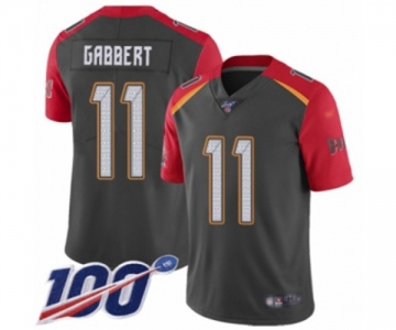 Men's Tampa Bay Buccaneers #11 Blaine Gabbert Limited Gray Inverted Legend 100th Season Football Jersey