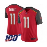 Men's Tampa Bay Buccaneers #11 Blaine Gabbert Red Team Color Vapor Untouchable Limited Player 100th Season Football Jersey