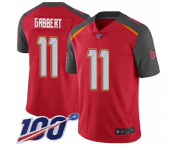 Men's Tampa Bay Buccaneers #11 Blaine Gabbert Red Team Color Vapor Untouchable Limited Player 100th Season Football Jersey