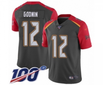 Men's Tampa Bay Buccaneers #12 Chris Godwin Limited Gray Inverted Legend 100th Season Football Jersey