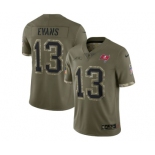 Men's Tampa Bay Buccaneers #12 Tom Brady 2022 Olive Salute To Service Limited Stitched Jersey