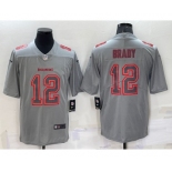 Men's Tampa Bay Buccaneers #12 Tom Brady Grey Atmosphere Fashion Vapor Untouchable Stitched Limited Jersey