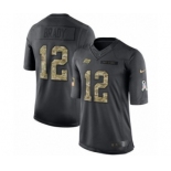 Men's Tampa Bay Buccaneers #12 Tom Brady Limited Black 2016 Salute to Service Football Jersey