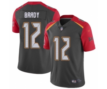 Men's Tampa Bay Buccaneers #12 Tom Brady Limited Gray Inverted Legend Football Jersey