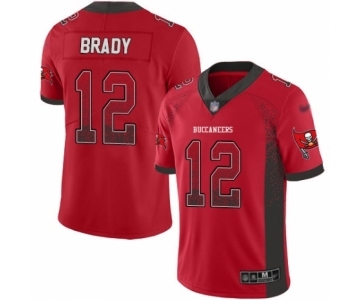 Men's Tampa Bay Buccaneers #12 Tom Brady Limited Red Rush Drift Fashion Football Jersey