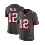 Men's Tampa Bay Buccaneers #12 Tom Brady Pewter Alternate Vapor Limited Jersey