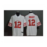 Men's Tampa Bay Buccaneers #12 Tom Brady White Team Logo Fashion Limited Player Football Jersey