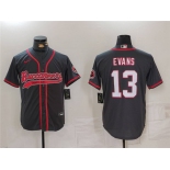 Men's Tampa Bay Buccaneers #13 Mike Evans Gray Cool Base Stitched Baseball Jersey