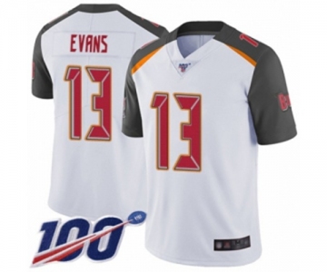 Men's Tampa Bay Buccaneers #13 Mike Evans White Vapor Untouchable Limited Player 100th Season Football Jersey