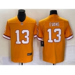 Men's Tampa Bay Buccaneers #13 Mike Evans Yellow Throwback Limited Stitched Jersey