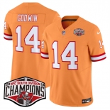 Men's Tampa Bay Buccaneers #14 Chris Godwin Orange F.U.S.E. 2024 NFC South Champions Limited Stitched Jersey