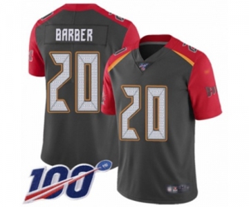 Men's Tampa Bay Buccaneers #20 Ronde Barber Limited Gray Inverted Legend 100th Season Football Jersey