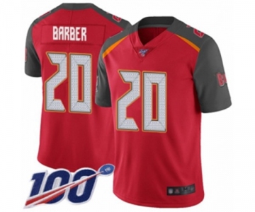 Men's Tampa Bay Buccaneers #20 Ronde Barber Red Team Color Vapor Untouchable Limited Player 100th Season Football Jersey