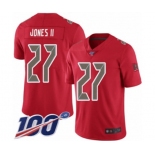 Men's Tampa Bay Buccaneers #27 Ronald Jones II Limited Red Rush Vapor Untouchable 100th Season Football Jersey