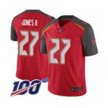 Men's Tampa Bay Buccaneers #27 Ronald Jones II Red Team Color Vapor Untouchable Limited Player 100th Season Football Jersey