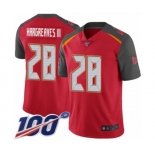 Men's Tampa Bay Buccaneers #28 Vernon Hargreaves III Red Team Color Vapor Untouchable Limited Player 100th Season Football Jersey