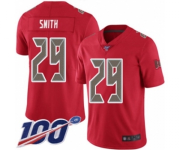 Men's Tampa Bay Buccaneers #29 Ryan Smith Limited Red Rush Vapor Untouchable 100th Season Football Jersey