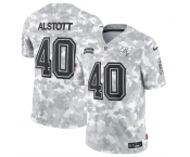 Men's Tampa Bay Buccaneers #40 Mike Alstott 2024 Arctic Camo Salute To Service Limited Stitched Football Jersey