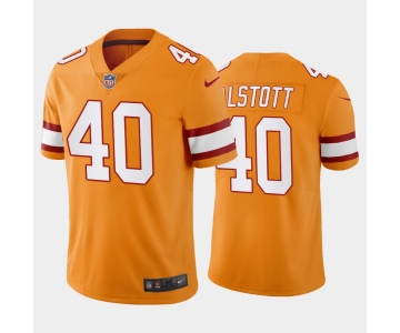 Men's Tampa Bay Buccaneers #40 Mike Alstott Yellow Limited Stitched Throwback Jersey