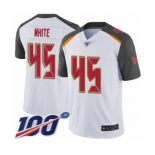 Men's Tampa Bay Buccaneers #45 Devin White Vapor Untouchable Limited Player 100th Season Football Jersey