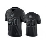 Men's Tampa Bay Buccaneers #50 Vita Vea Black Reflective Limited Stitched Jersey