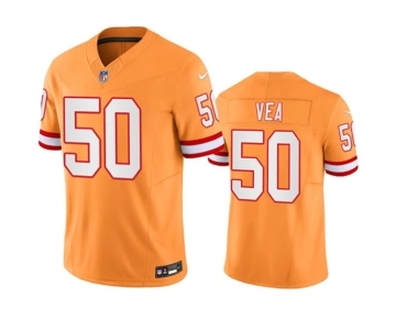 Men's Tampa Bay Buccaneers #50 Vita Vea Orange 2023 F.U.S.E. Throwback Limited Stitched Jersey