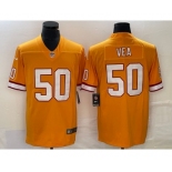 Men's Tampa Bay Buccaneers #50 Vita Vea Yellow Limited Stitched Throwback Jersey