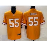 Men's Tampa Bay Buccaneers #55 Derrick Brooks Yellow Limited Stitched Throwback Jersey