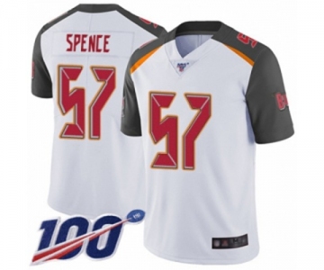 Men's Tampa Bay Buccaneers #57 Noah Spence White Vapor Untouchable Limited Player 100th Season Football Jersey