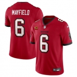 Men's Tampa Bay Buccaneers #6 Baker Mayfield Red 2024 With 4-Star C Patch Vapor Limited Football Stitched Jersey