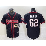 Men's Tampa Bay Buccaneers #62 Graham Barton Black Cool Base Stitched Baseball Jerseys