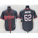 Men's Tampa Bay Buccaneers #62 Graham Barton Grey Cool Base Stitched Baseball Jersey